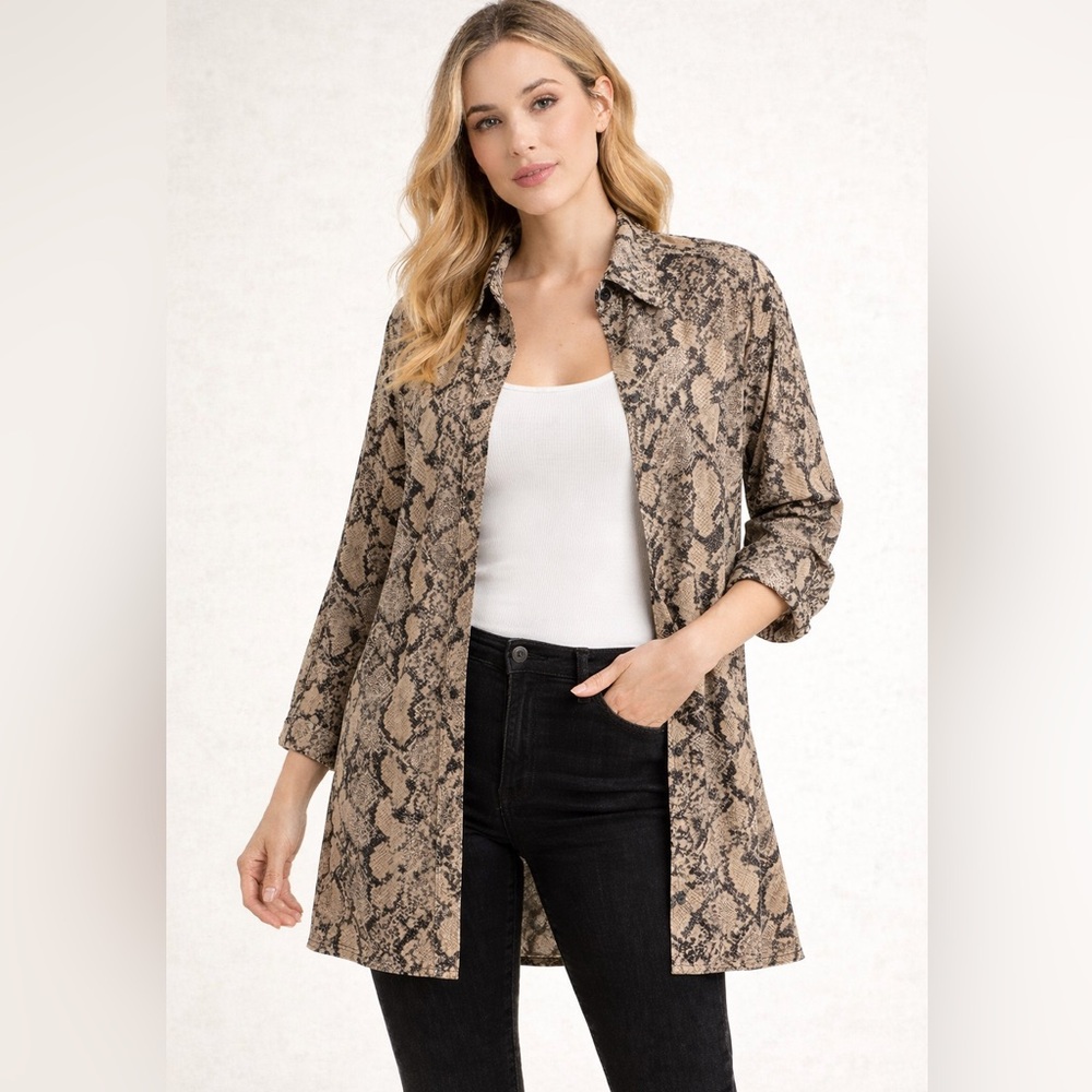 H&M Snake Print Long Sleeve Tunic
